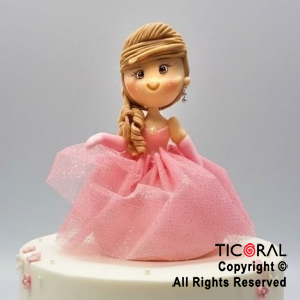 ADORNO MU�ECA CON VESTIDO PORCELANA FRIA x 1